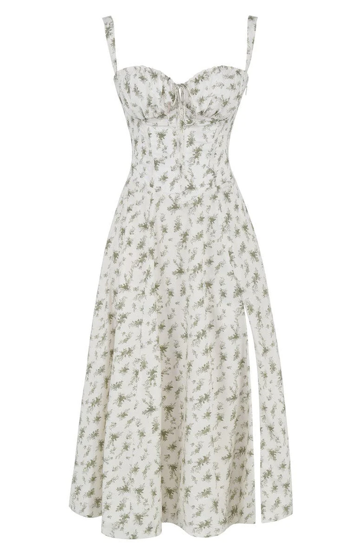 Levoire | Robe De Créateur Taille impression verte