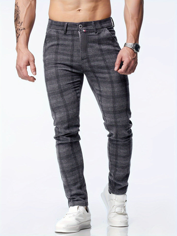 Levoire | Pantalons Décontractés Slim Fit À Motifs Pour Hommes