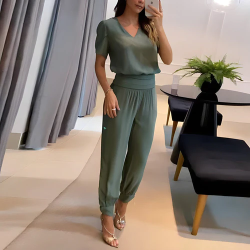 Levoire | Blouse et pantalon Vert foncé