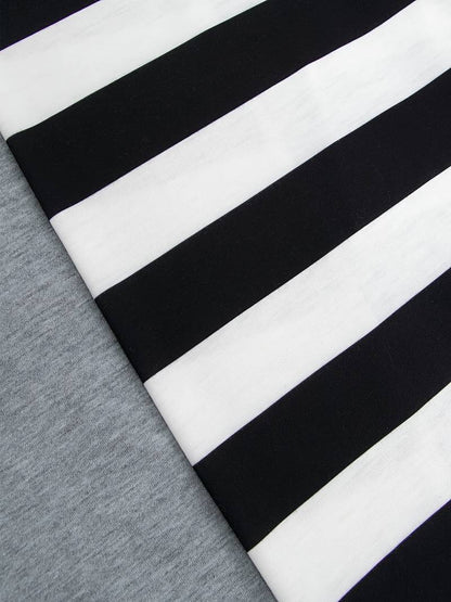 Levoire | Robe Élégante Avec Col Rond Et Motif Rayé