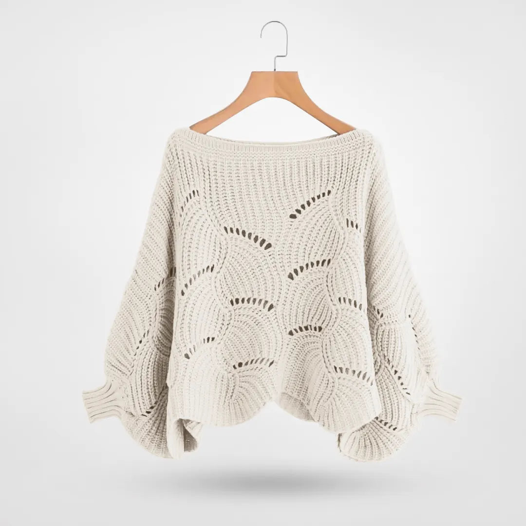 Levoire | Chemise D'Entrée En Tricot Lâche Avec Manteau À Drapeau Beige