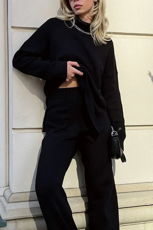 Levoire | Pull À Col Roule Ample, Cosy Et Doux Pour L'Hiver Noir