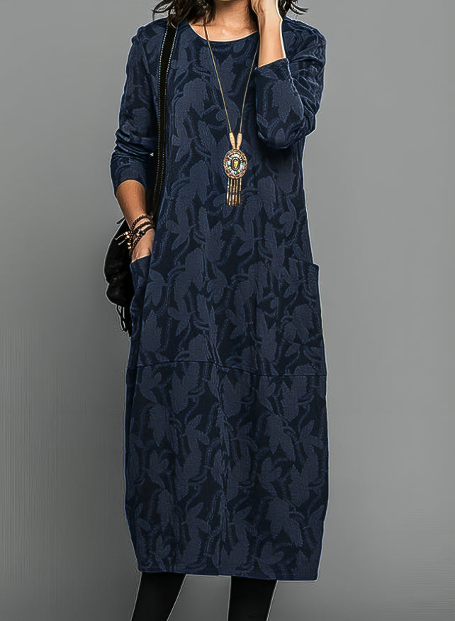 Levoire | Robe longue à manches imprimées Bleu