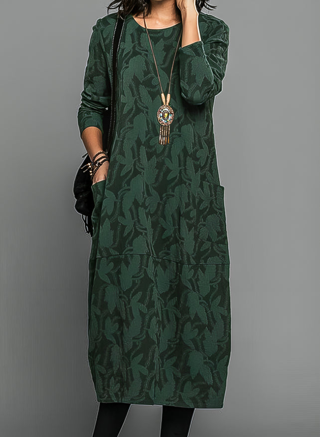 Levoire | Robe Décontractée À Col Rond Vert
