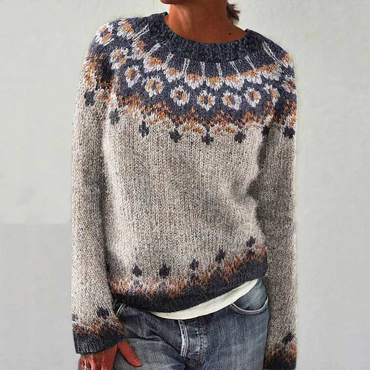 Levoire | Pull Géométrique Pour Femmes Gris bleu