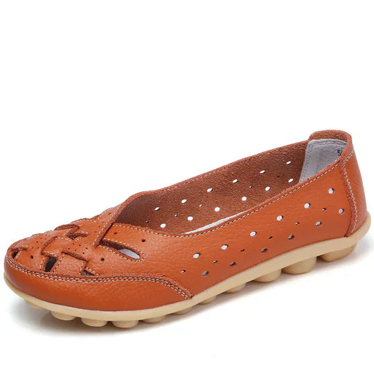 Levoire | Ballerines En Cuir Ultra Confortables Orange