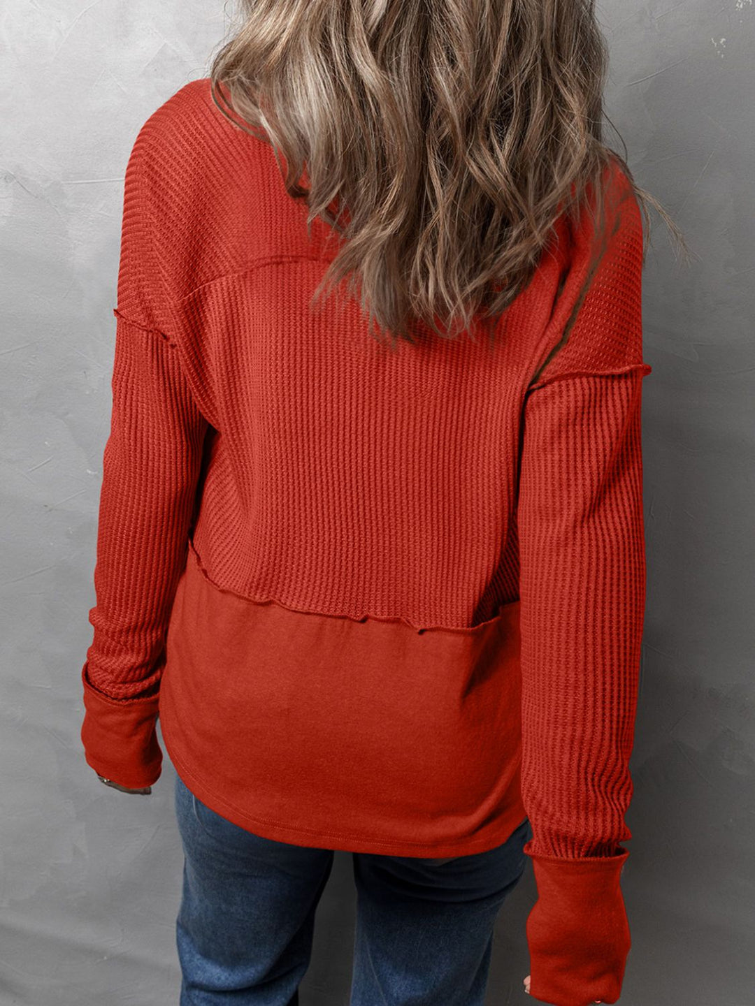 Levoire | T-shirt à manches longues en tricot waffle
