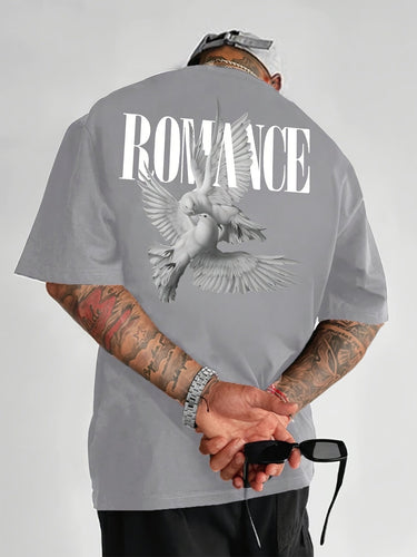 Levoire | T-Shirt En Coton Pour Hommes Avec Motif Alphabétique Et Col Rond