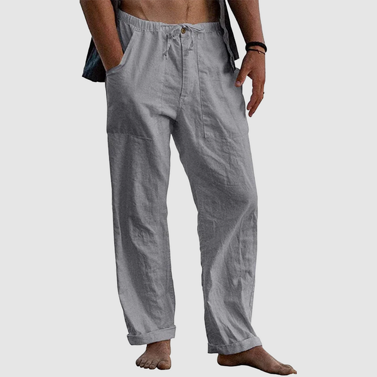 Levoire | Détente Ajustement Pantalons Légers En Lin Pour Hommes