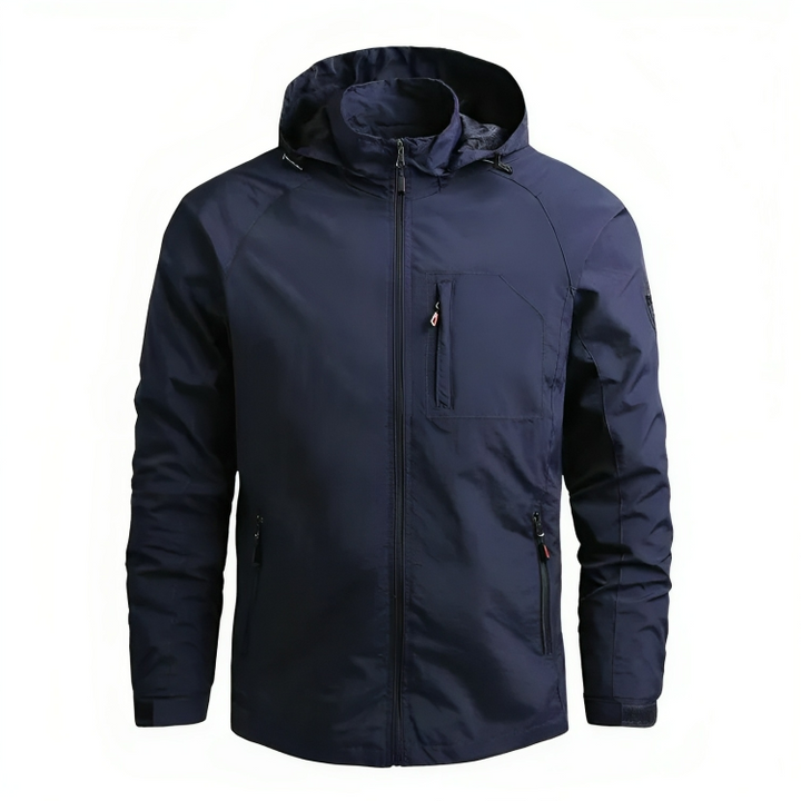 Levoire | Veste Imperméable Coupe-Vent Avec Capuche Pour Hommes Bleu foncé
