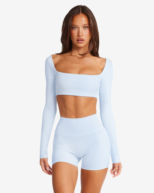 Levoire | Haut Court Active Wear À Manches bébé bleu