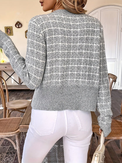 Levoire | Pull En Tricot À Rayures À Manches Longues Avec Boutons Et Poche