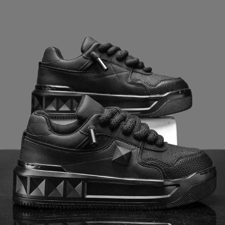 Levoire | Chaussures de sport pour hommes avec semelle épaisse – Style urbain et confort ! Noir