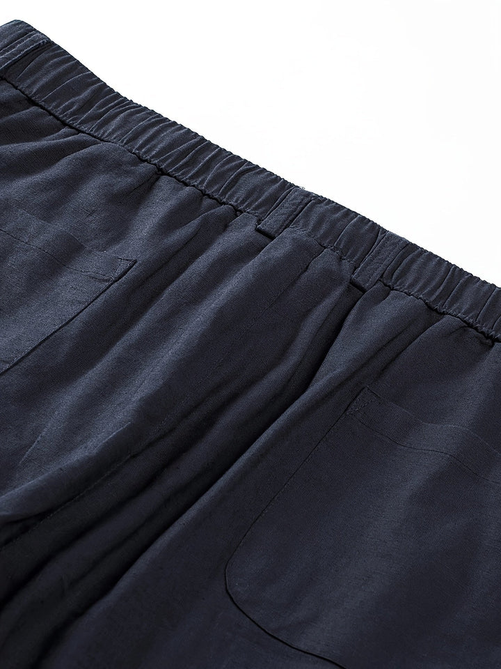 Levoire | Pantalons Cargo Doux En Mélange De Coton Et Lin