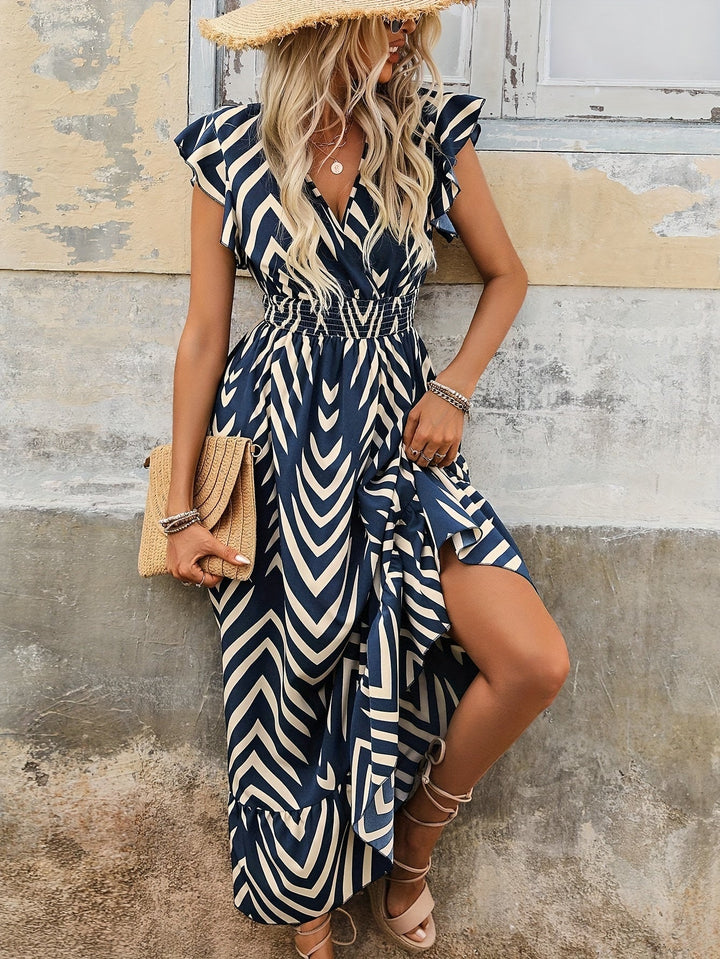 Levoire | Robe imprimée bleue