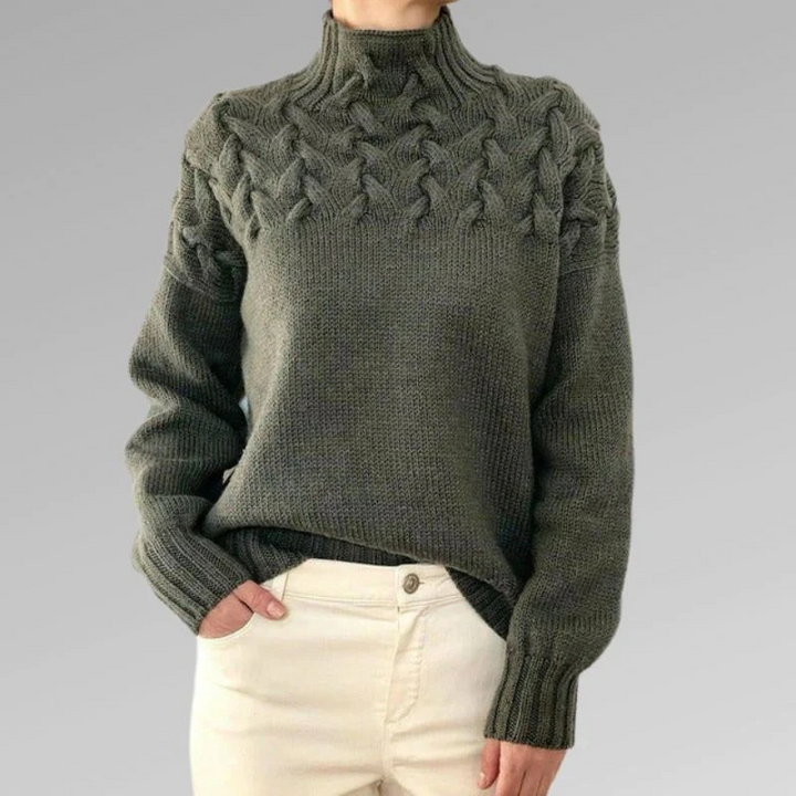 Levoire | Chic Sweater With Pretty Details Vert foncé