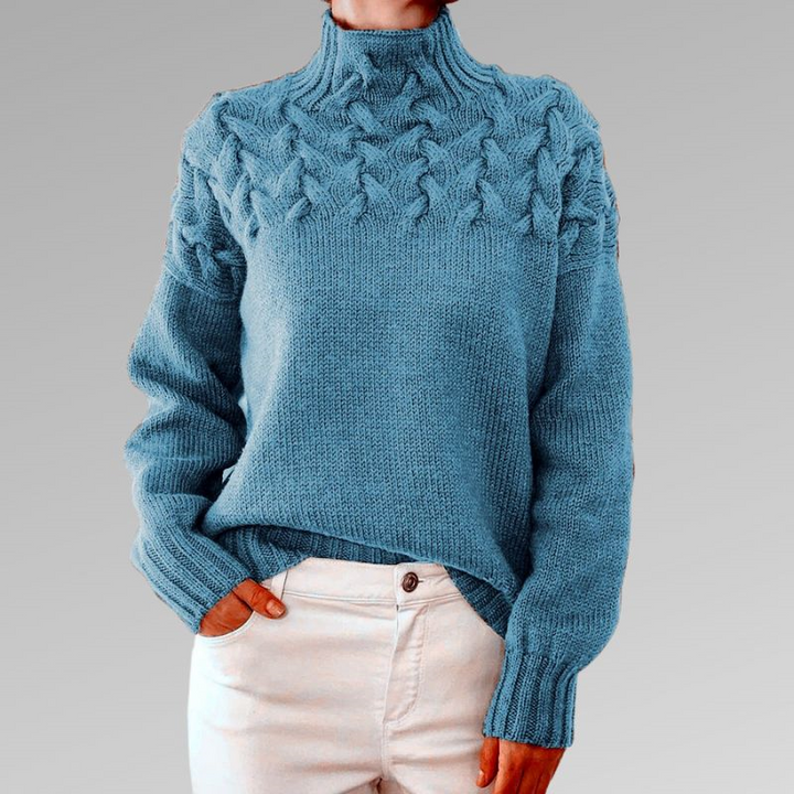 Levoire | Chic Sweater With Pretty Details Ciel bleu