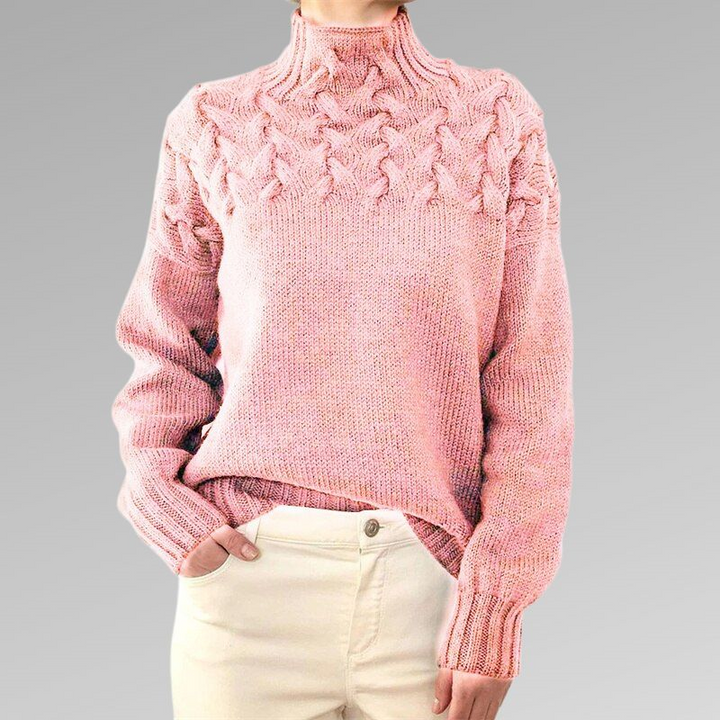 Levoire | Chic Sweater With Pretty Details Rosa