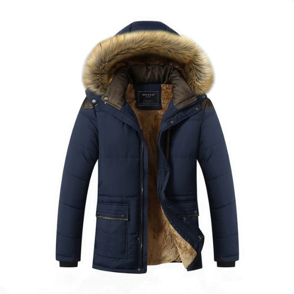 Levoire | Manteau d'Hiver Élégant Bleu foncé