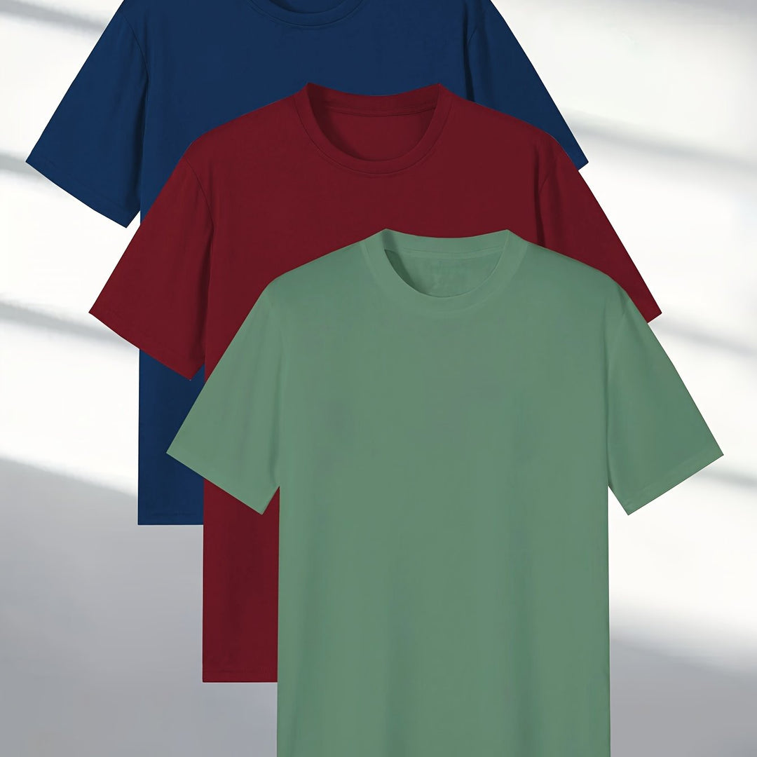 Levoire | T-Shirts Pour Hommes À Col Rond Couleur mélangée 2