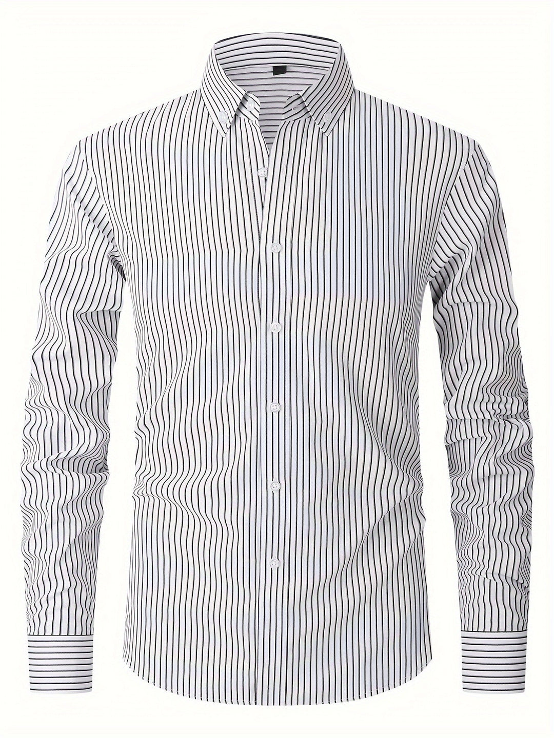 Levoire | Napillinen Rayé Chemise Blanc (rayures noires)