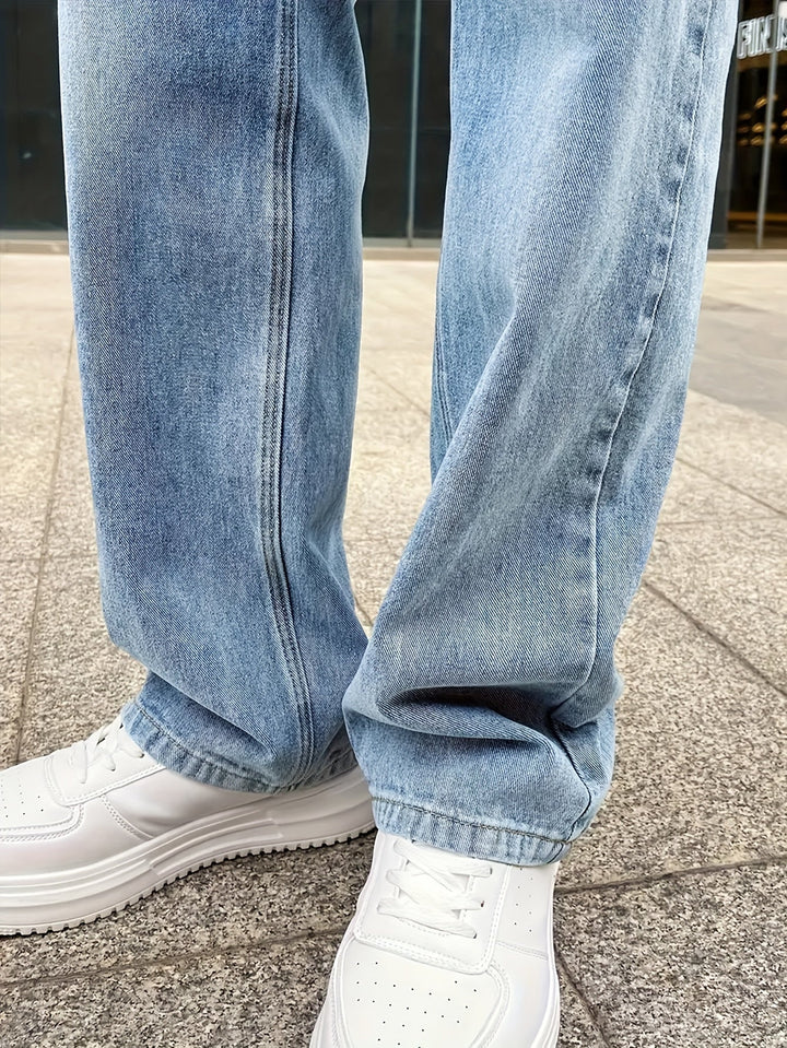 Levoire | Pantalons En Jean Loose Fit Élégants Et Confortables À Jambe Droite