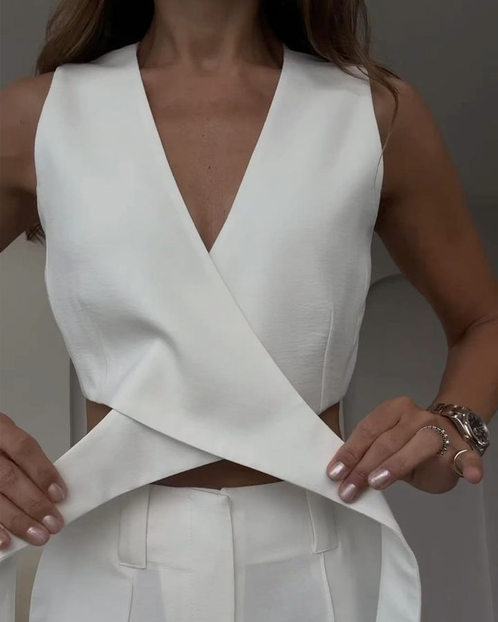 Levoire | Haut Court En Lin Et Pantalon Long