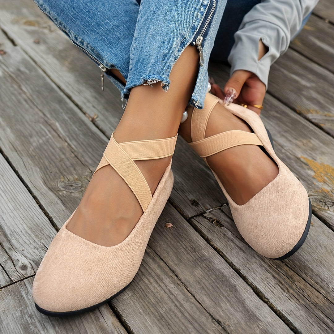 Levoire | Ballerines Simples Pour Femmes En Velours Respirant