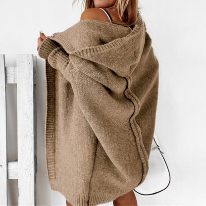 Levoire | Long Warm Cardigan Pour Femmes Braun