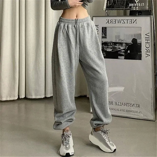 Levoire | Pantalons de sport pour femmes avec cordons à la cheville Helle Gris