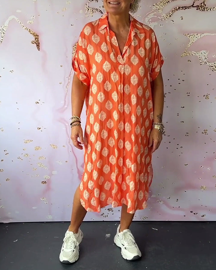 Levoire | Robe D'Été Ample Avec Col Revers Et Manches Courtes