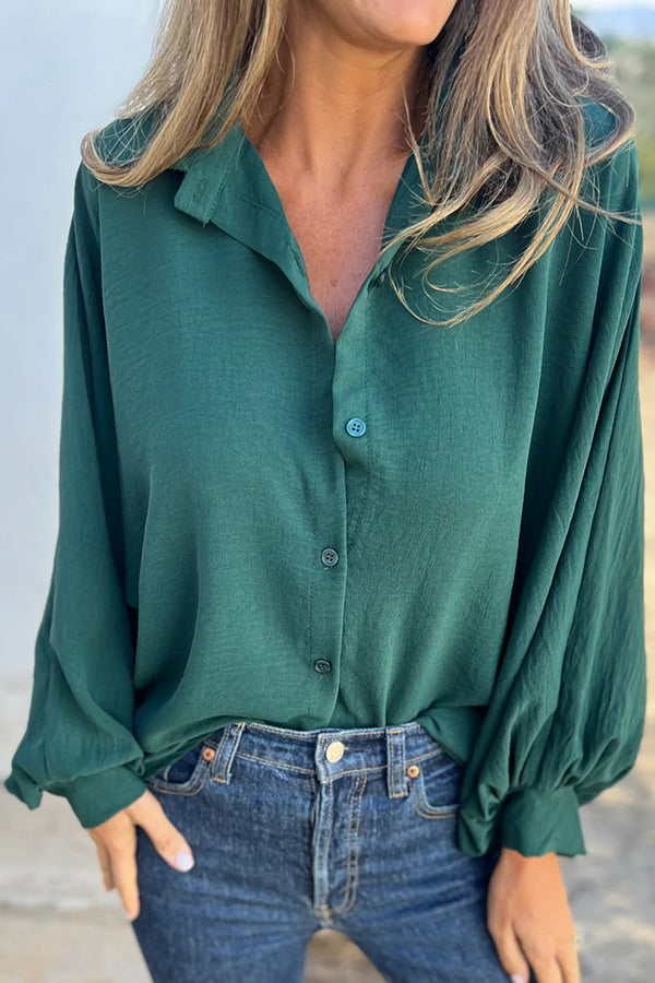 Levoire | Haut En Bouton Batwing À Coupe Décontractée Vert