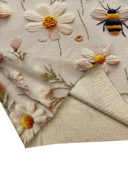 Levoire | Pull Avec Fleurs Et Design D'Abeille Et Col Rond