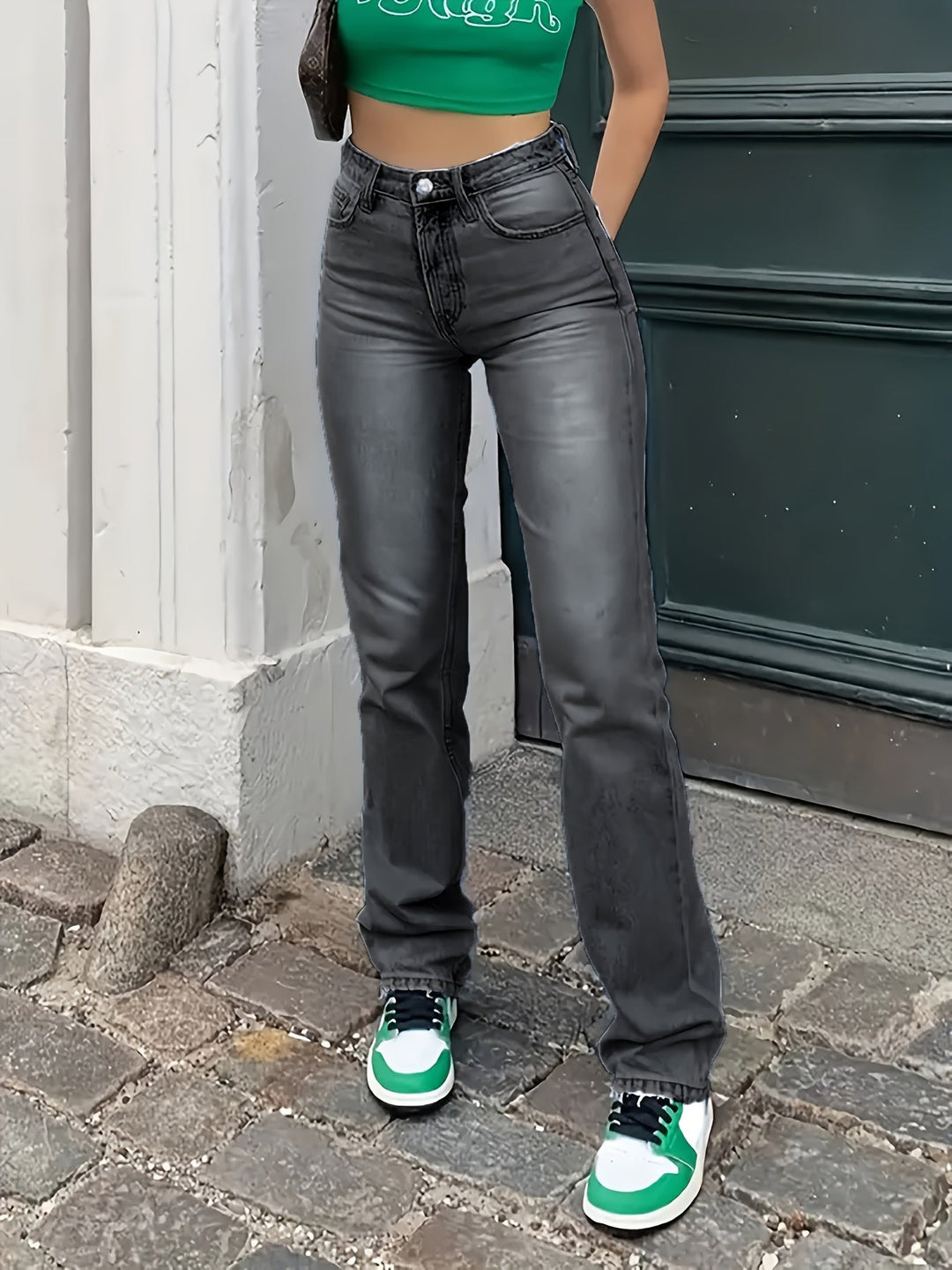 Levoire | Jean Taille Haute À Jambe Droite