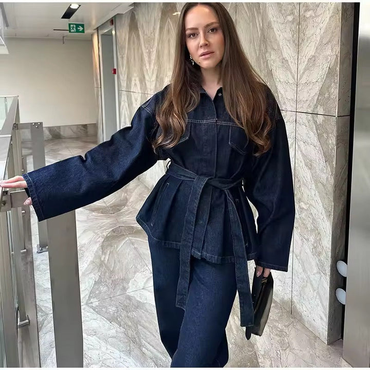 Levoire | Veste En Denim Satz Classic Chic & Pantalon