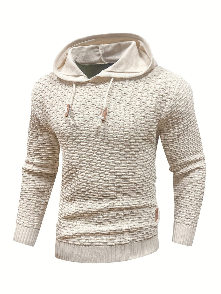 Levoire | Sweat À Capuche Tricoté Chaud Au Style Rétro Couleur kaki