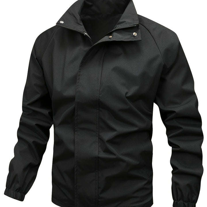 Levoire | Veste Homme Noire Avec Col Montant Noir