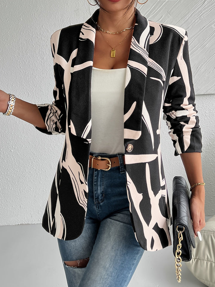 Levoire | Blazer Avec Un Motif Abstrait Et Des Revers Bunt