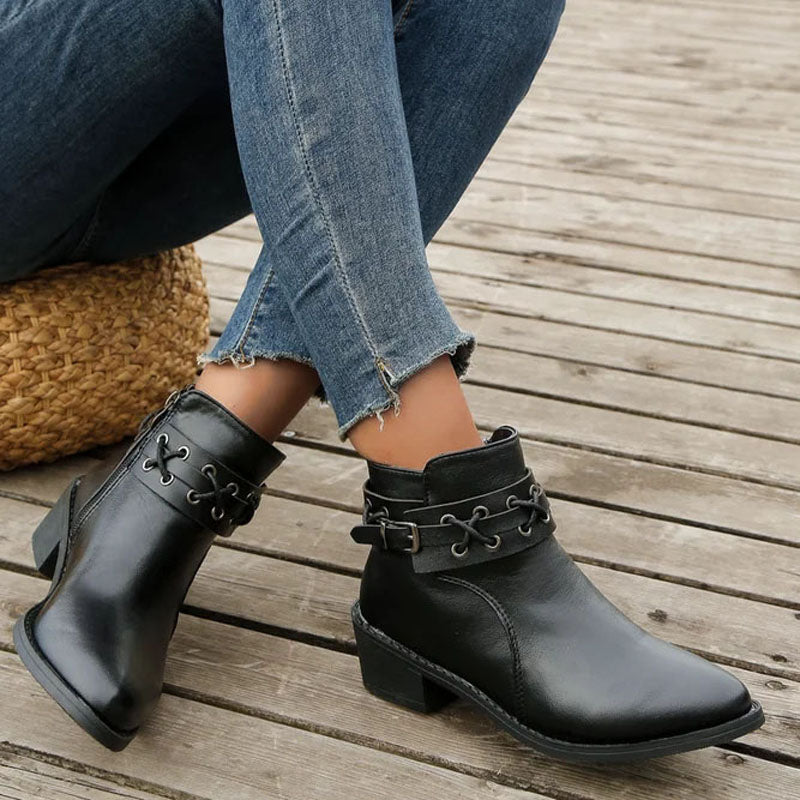 Levoire | Bottes De Vin À Tige Basse À Bout Rond Pour Femmes