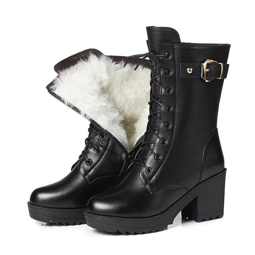 Levoire | Bottes Pour Femmes Avec Talons Et Design De Lacets Unique