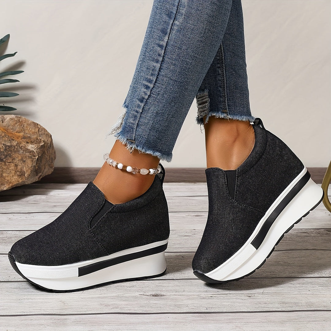 Levoire | Chaussures de cheville en denim léger antidérapantes Noir