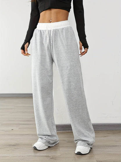 Levoire | Pantalons De Sport Stretch Hauts En Combinaison De Couleurs Avec Poches Helle mélange gris