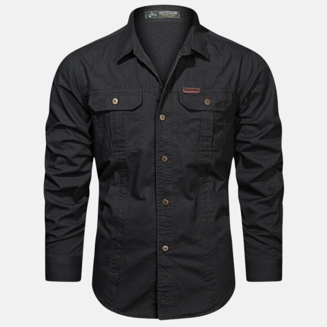 Levoire | Chemise Cargo Premium Noir