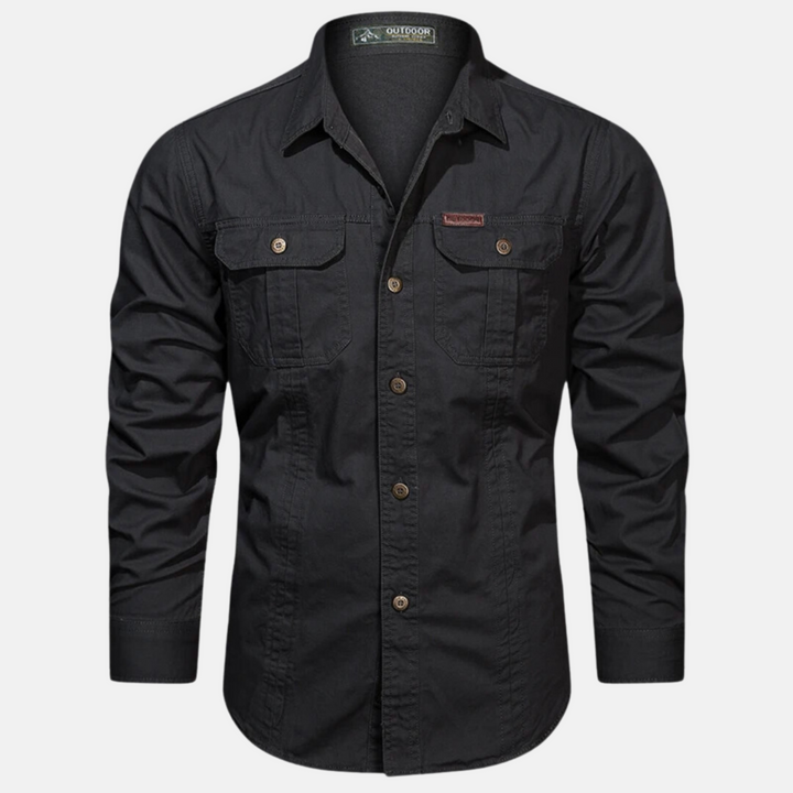 Levoire | Chemise Cargo Premium Noir