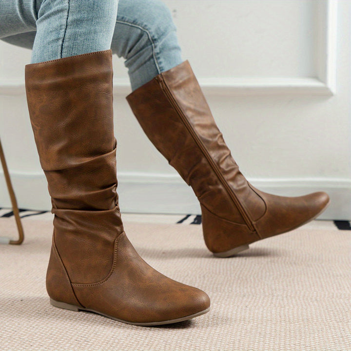 Levoire | Retro Femmes Bottes D'Équitation Avec Fermeture Éclair Hellebraun-1 37.5