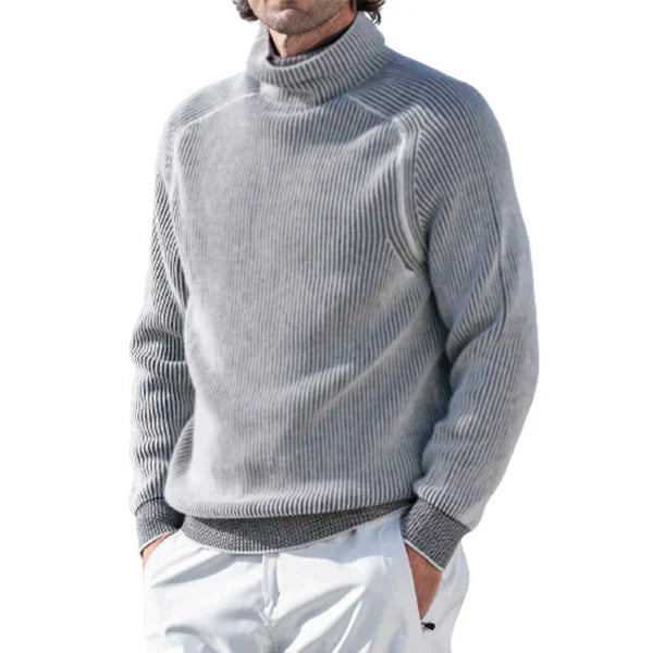 Levoire | Pull Col Roulé Élégance Gris