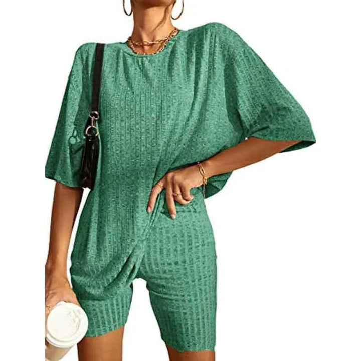 Levoire | Ensemble femme avec shorts et manches courtes Vert