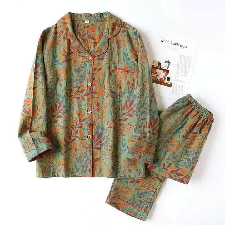 Levoire | Ensemble De Pyjama À Motif Floral Vert