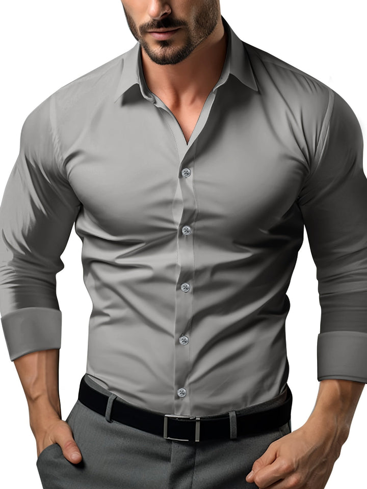 Levoire | T-Shirt Slim Fit Pour Hommes Conçu Dans Une Seule Couleur Gris foncé