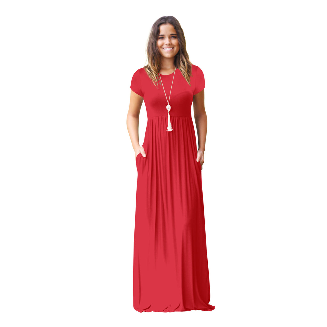 Robe maxi femme avec poches pratiques et coupe fluide à la mode Levoire